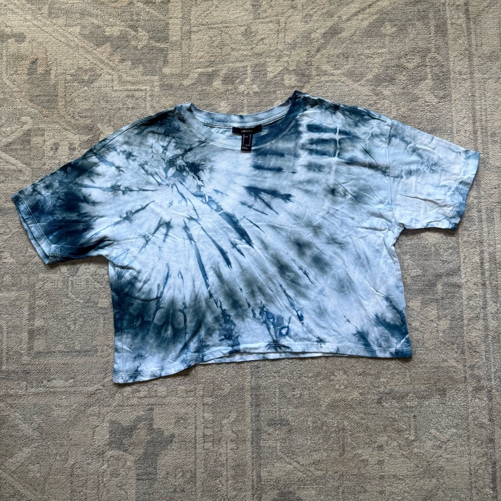 Custom Tie-Dyed Boxy Crop Top T-Shirt